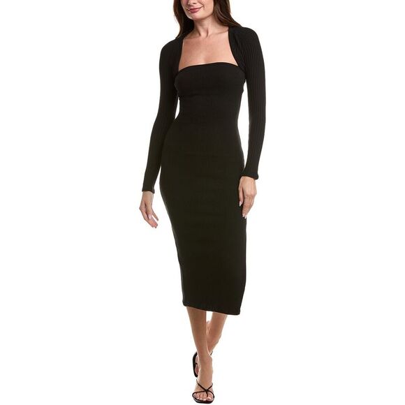 Project Social T Dresses & Skirts - Project Social T Womens  2Pc Allora Strapless Rib Dress & Cropped Cardigan Set,